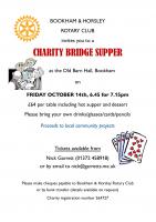 Flier for Charity Bridge Supper